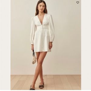 NWOT Reformation Caitie Dress- White